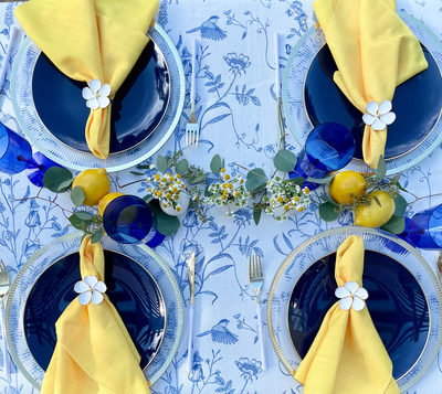 How to Create an Authentic Victorian Table Setting for Your Blue and Yellow Garden Party