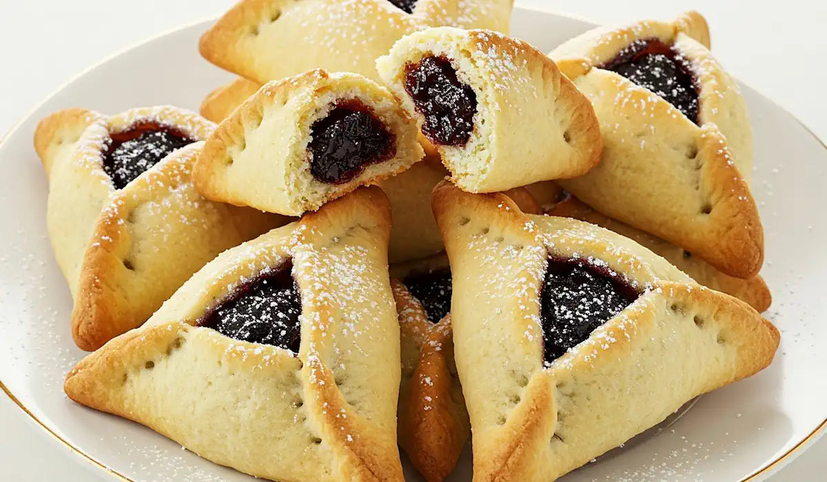 a plate of hamantash