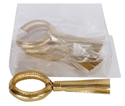 Gold Tassle Napking Ring set of 4 - Set With Style