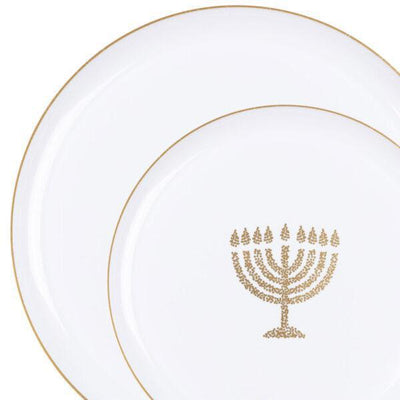 Glittered Chanukah Collection White (10 Count) - Set With Style