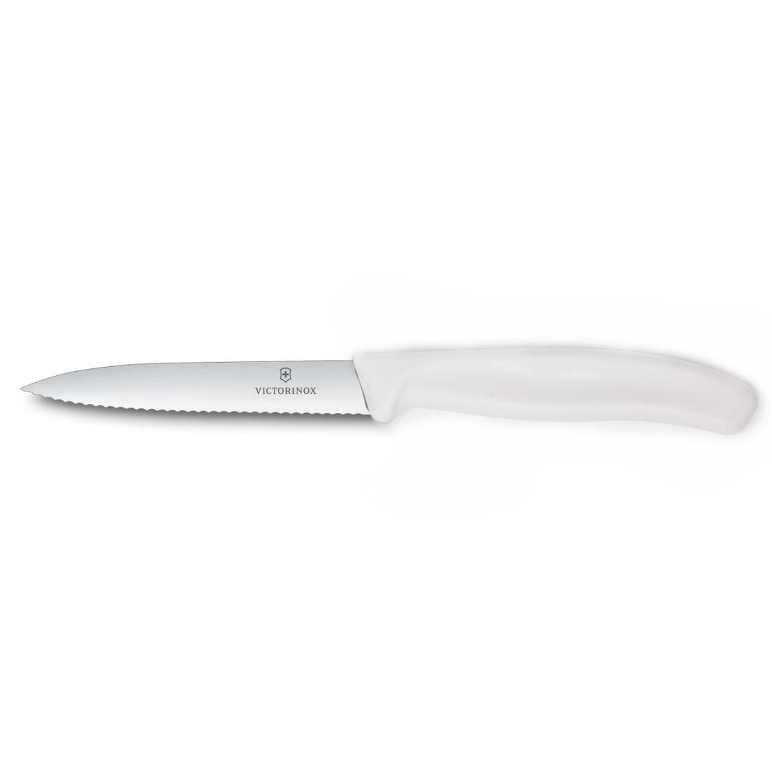 Victorinox 6.7736.L9 Swiss Classic 4 Serrated Spear Point Paring Knife  with Orange Handle