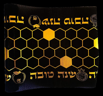 Black Bee Hive With Gold Table Runner - Set With Style