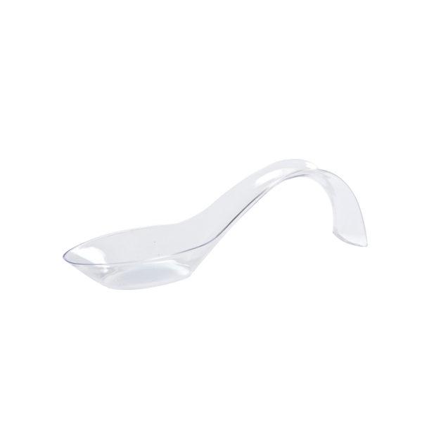MiniWare 5″ Clear Crescent Spoon .6 oz - Set With Style