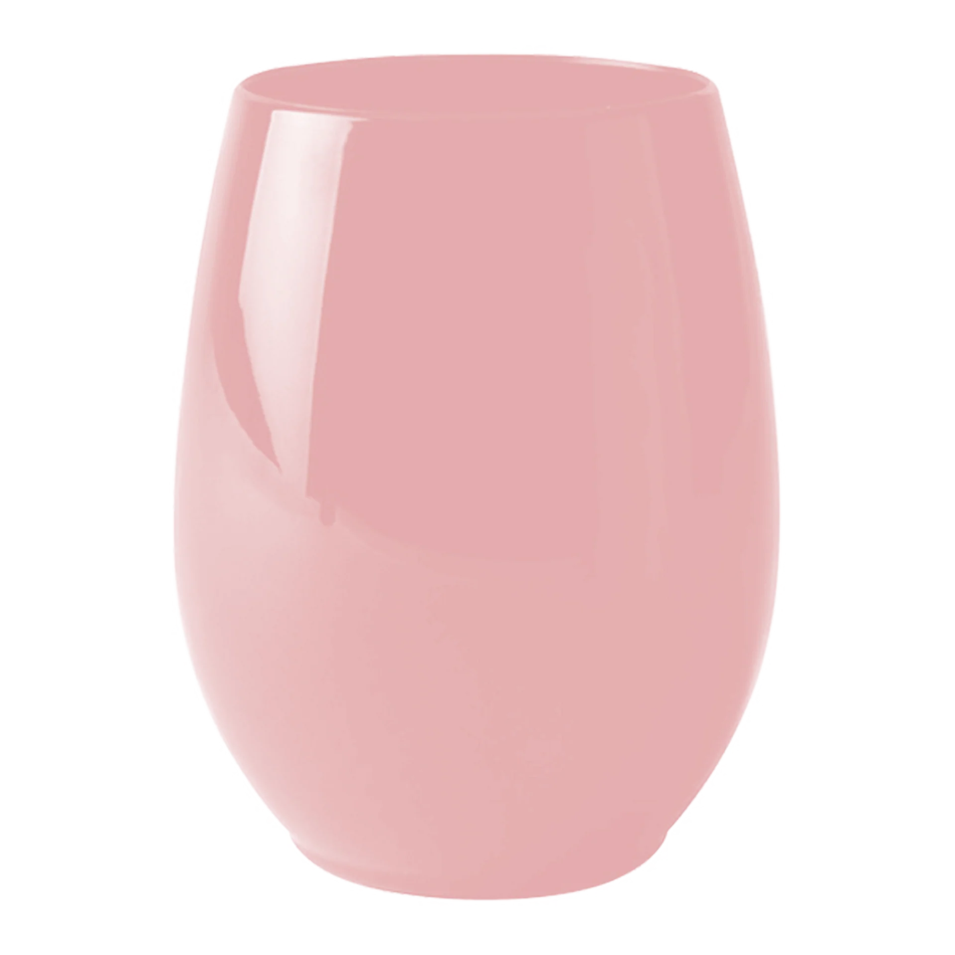 12 oz Stemless Wobble Rocker White, Pink or Red Wine Glasses