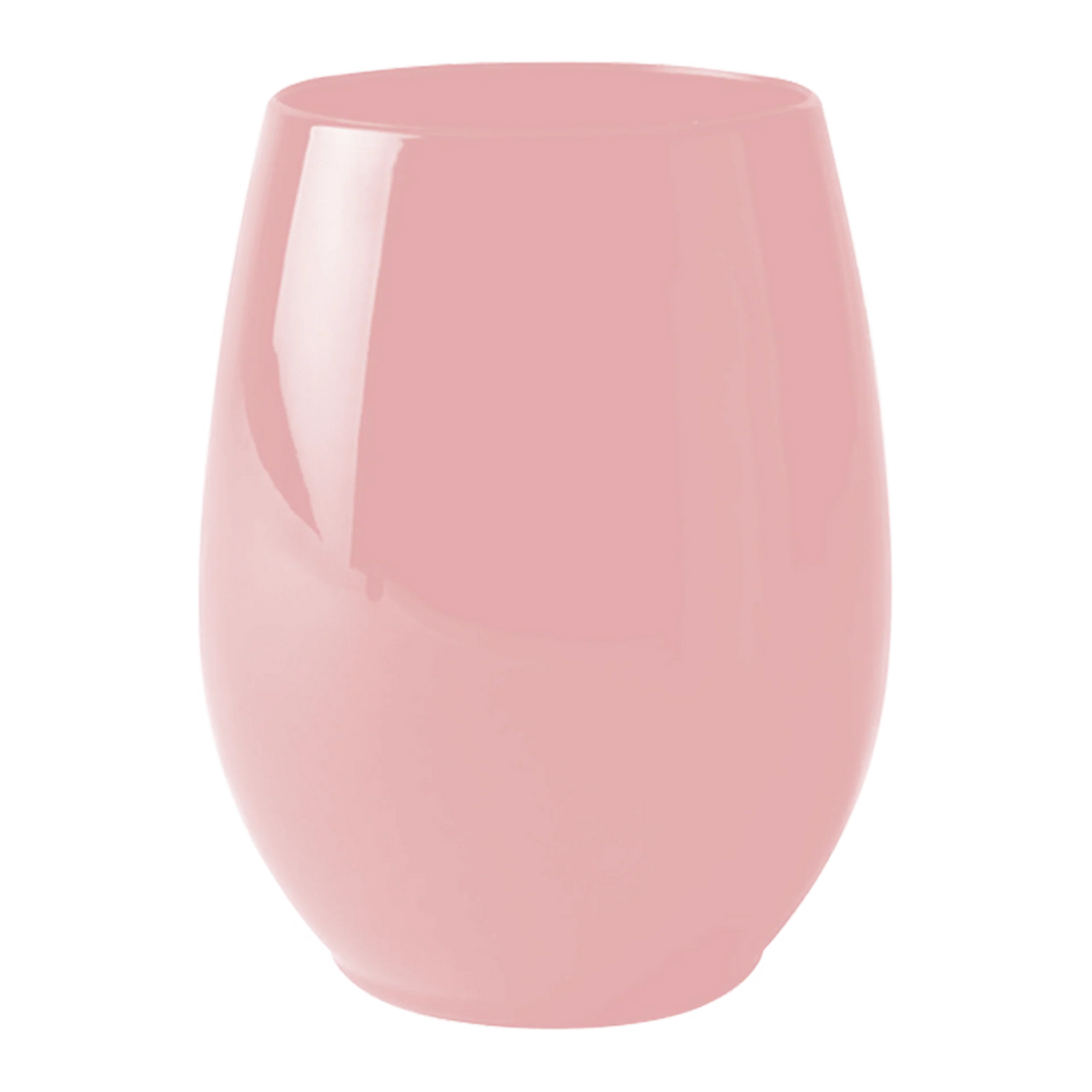 12 oz. Solid Pink Elegant Stemless Disposable Plastic Wine Glasses (16ct) - Set With Style