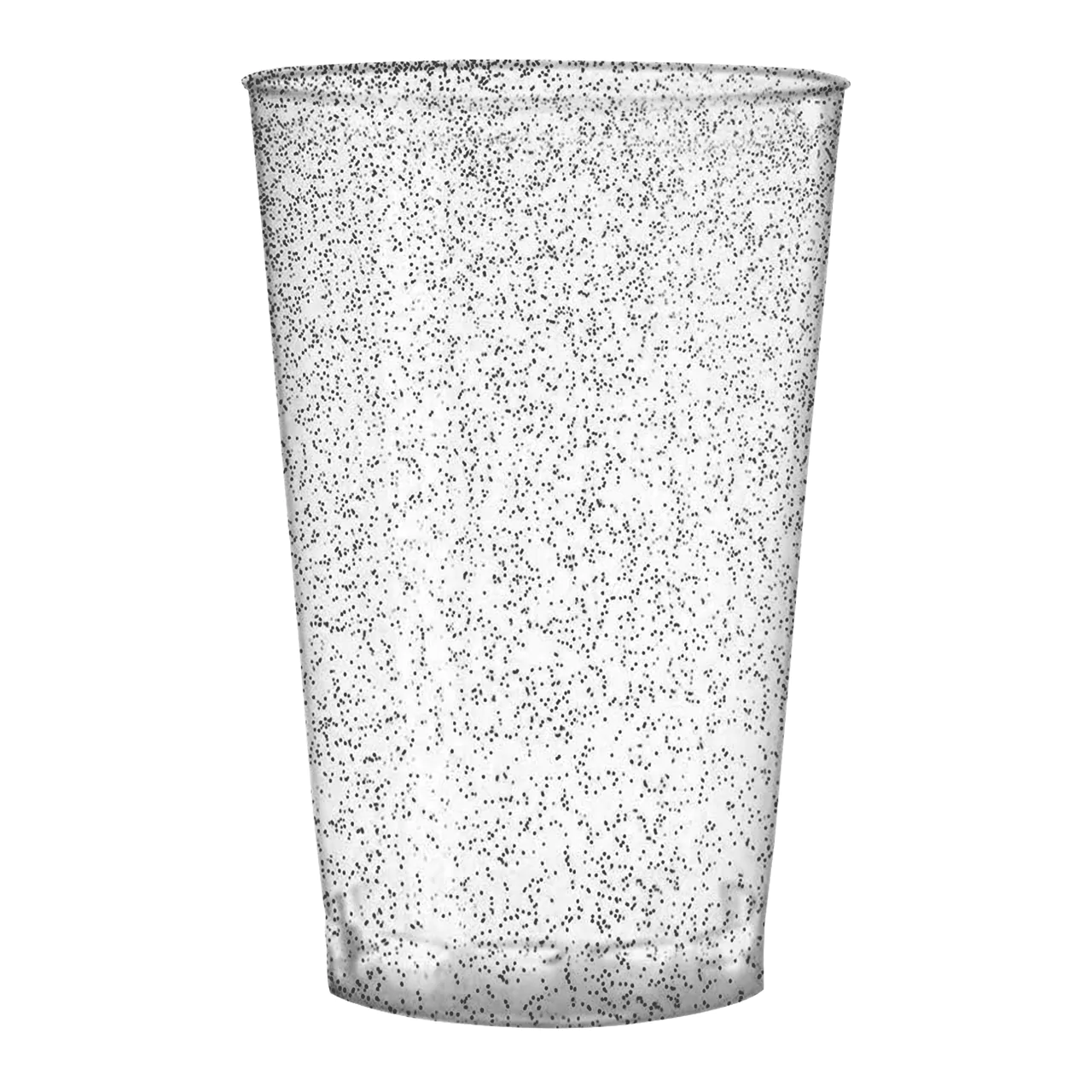 12 Oz Clear Plastic Tumblers With Silver Rim – Posh Setting