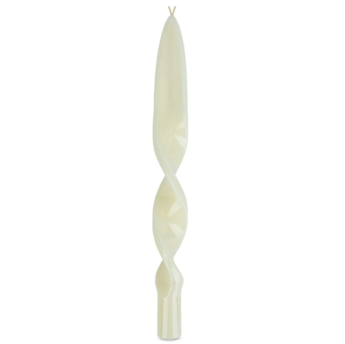 Twisted Havdalah Candle Sticks - Pearl (1 Count) - Set With Style