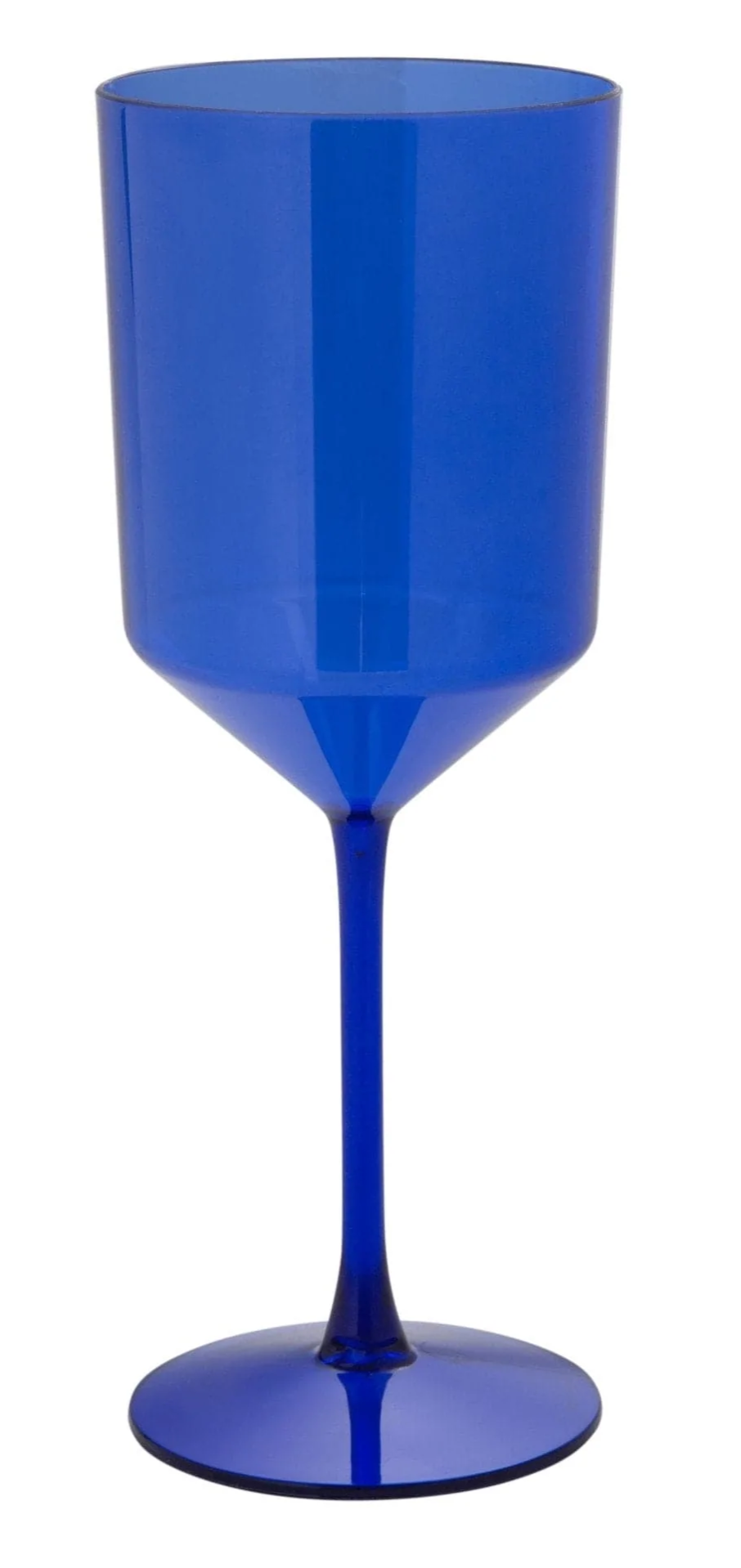 Plastic Blue Wine Cup with Stem (4ct) - Set With Style