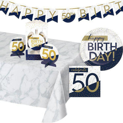**Elegant and Timeless: Hosting a Navy & Gold Milestone Party for Adults**