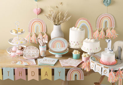 **Boho Rainbow Party: A Magical Celebration for One-Year-Old Girls**
