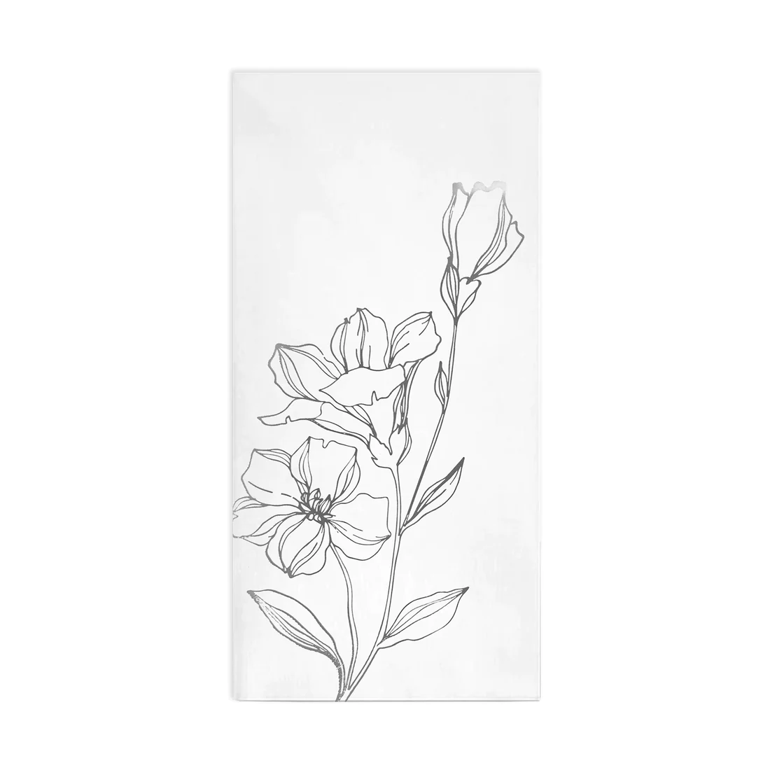 White with Silver Antique Floral Disposable Paper Dinner Napkins (50 Count)
