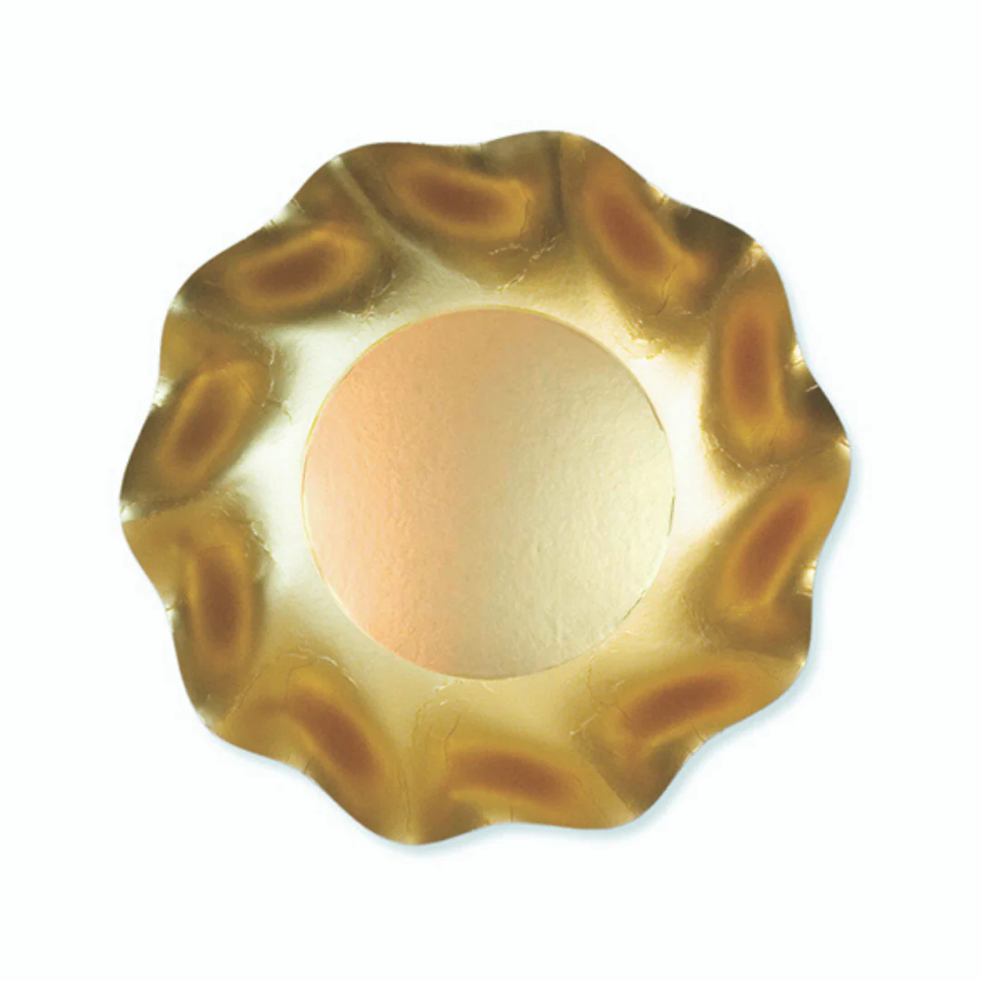 Wavy Appetizer/ Dessert Bowl - Satin Gold (8ct)