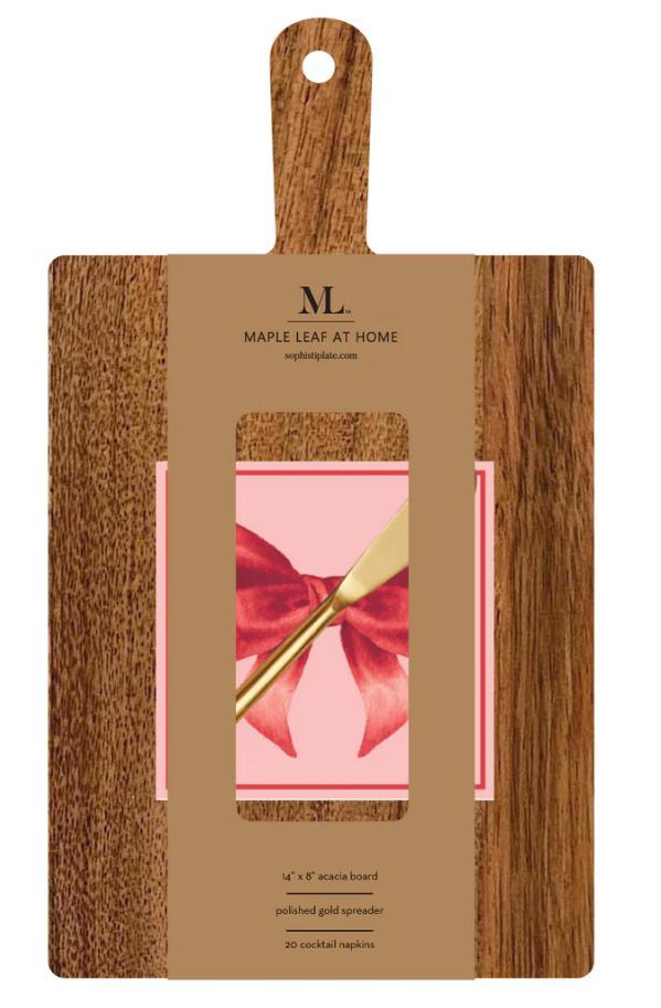 14" x 8" Board Gift Kit: Pink Bows Napkin