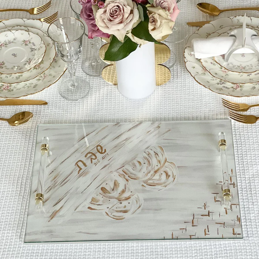 Painted Design Challah Board (1 Count) - Set With Style