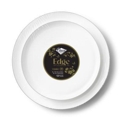 White and Silver Edge Dinnerware Collection