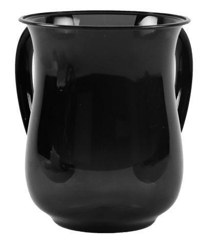 Acrylic Wash Cup Black With Black Handles 5"