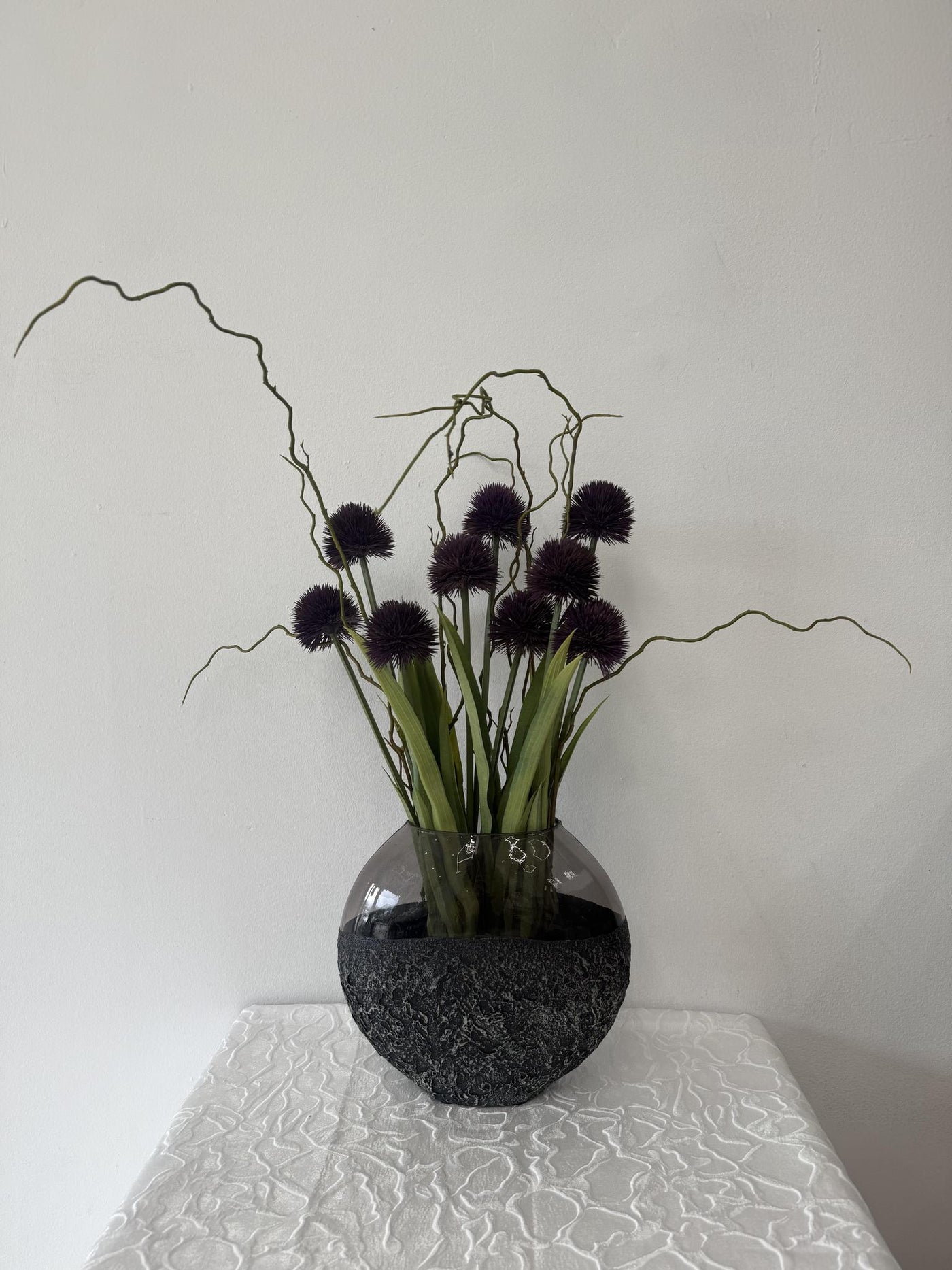 Verdant Violet Faux Floral Arrangement