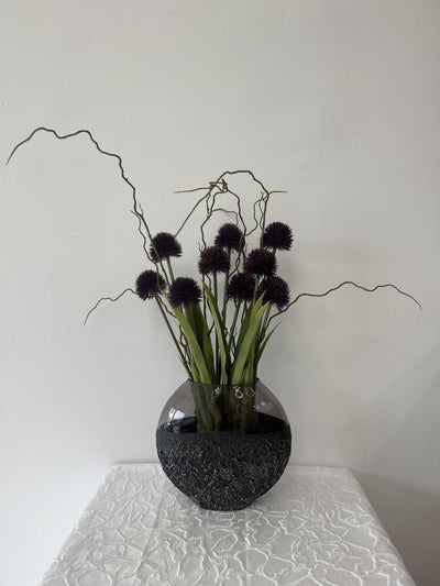 Verdant Violet Faux Floral Arrangement