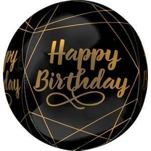 15" Elegant Birthday Orbz Balloon (1 Count) - Set With Style
