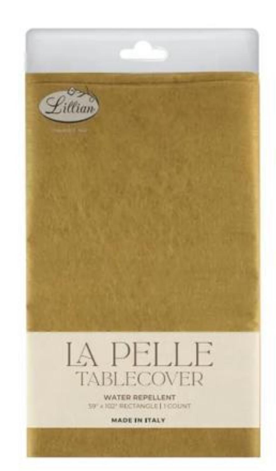 La Pelle Paper Gold Tablecloth -54"x102" (1 Count)