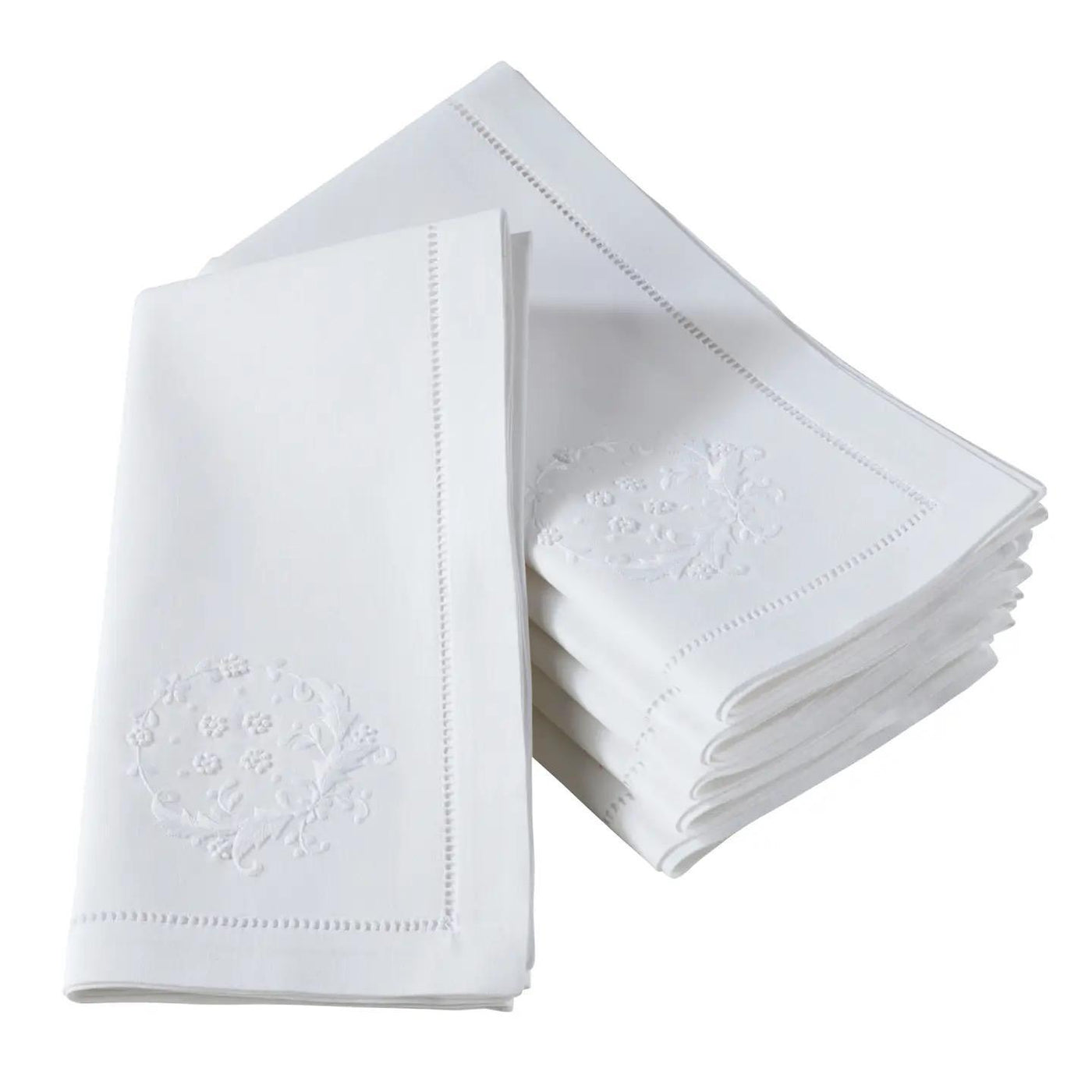 Embr'd Flower Hemstitch Napkin (6 Count)