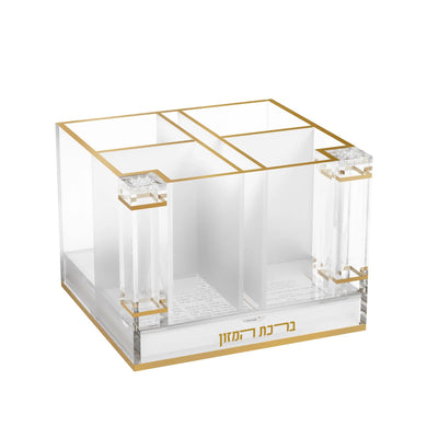 Classic Lucite Cutlery Holder with Salt & Bencher Set