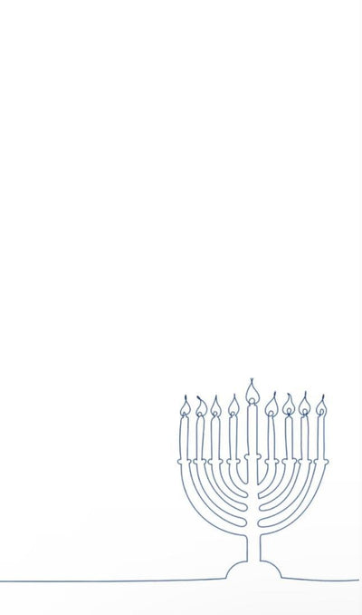 Hand Drawn Menorah Linen Like Guest Towel (16 Count)