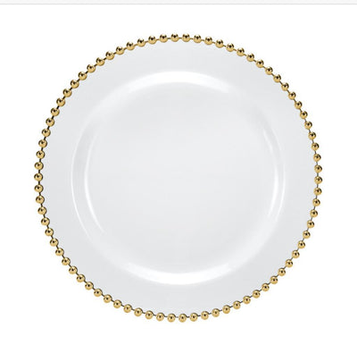Pearl With Gold Beaded Dinnerware Collection