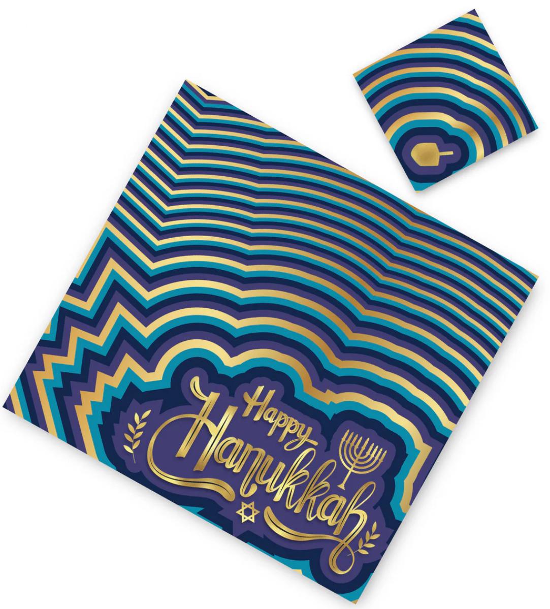 Modern Hanukkah Paper Placemat With Coasters (12 Count)