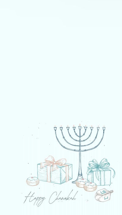 Pastel Drawn Menorah Linen Like Guest Towel (16 Count)