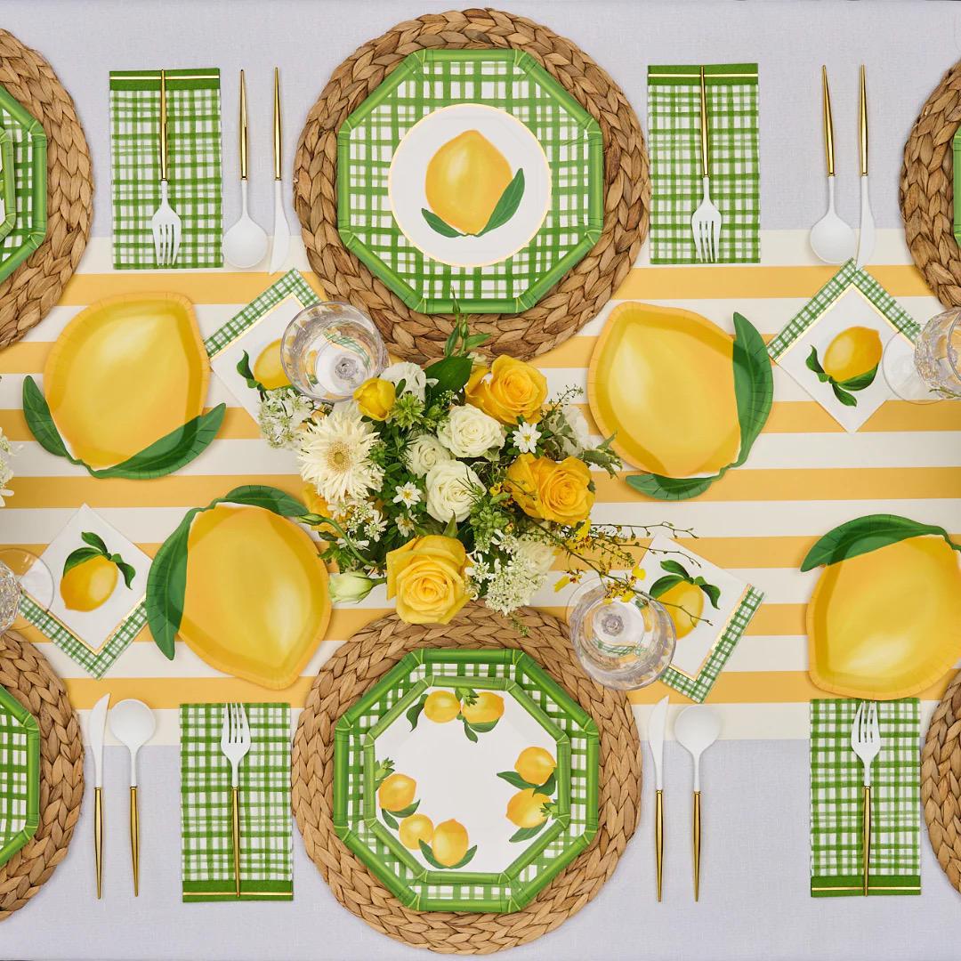 Lemon and Stem Paper Plate Collection