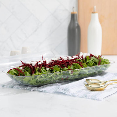 76oz. Clear & Gold Rim Organic Salad Bowl (1 Count)