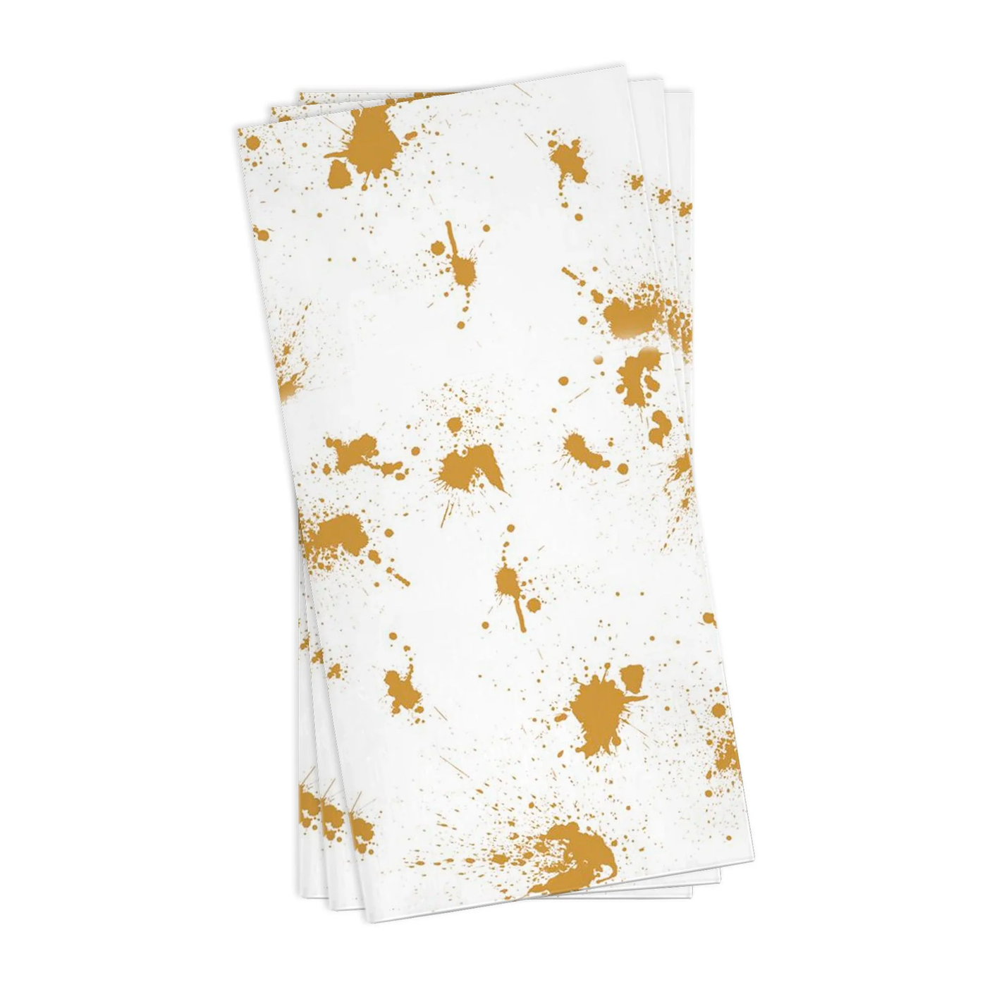 White With Gold Paint Splatter Disposable Paper Guest Towels (50 Count)