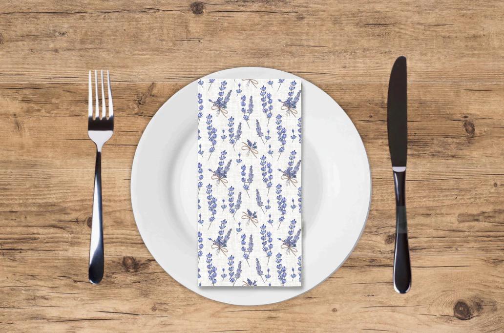 Lavender Linen Like Guest Towels (16 Count)