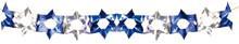 8' Blue and Silver Magen David Garland (1 Count)