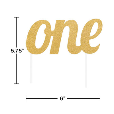 Gold Glitter Cake Topper Collection - Set With Style