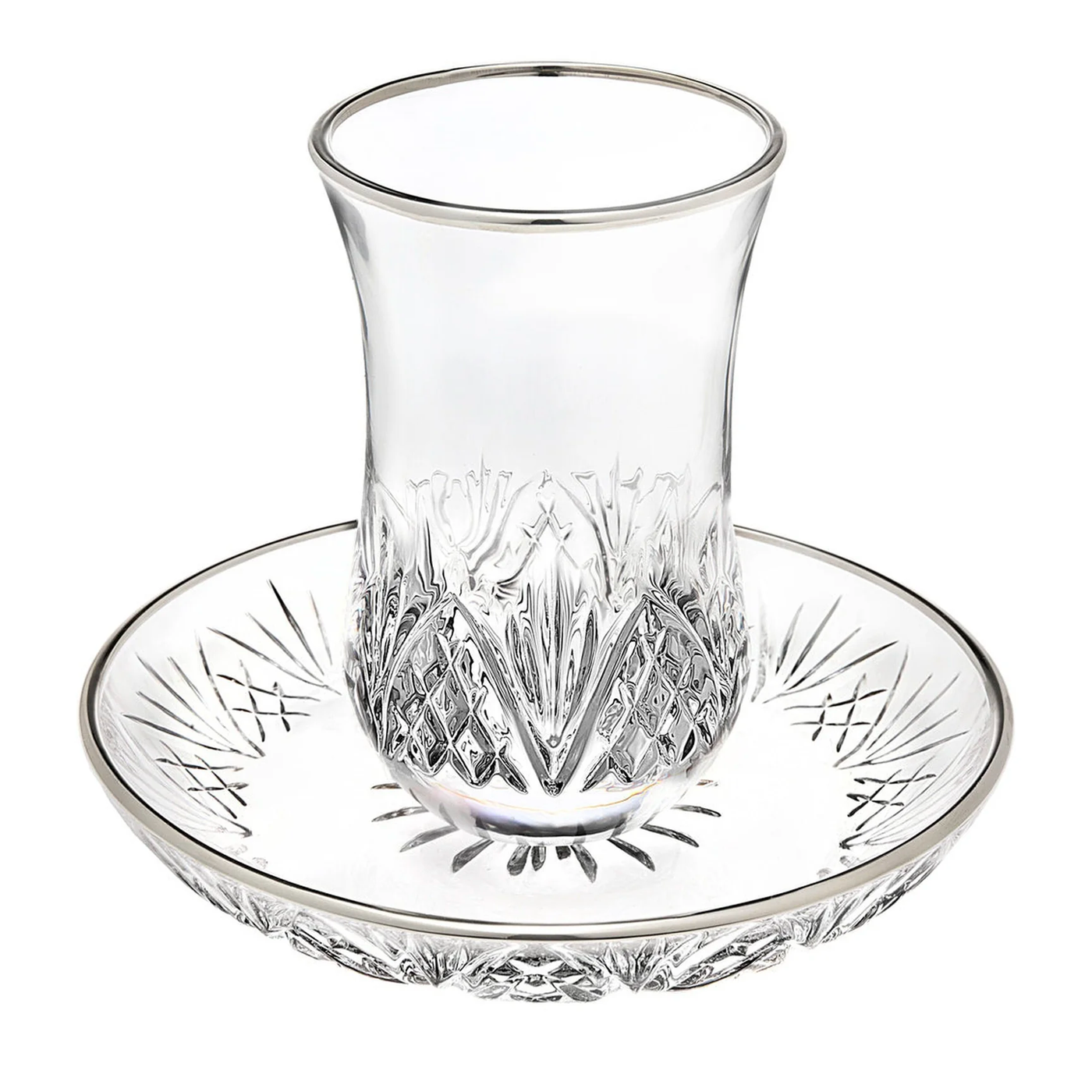 Dublin Two Piece Platinum Rim Kiddush Cup (1 Count) - Set With Style