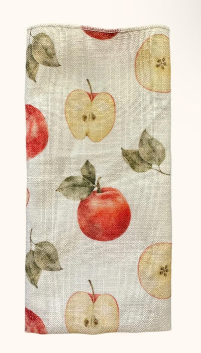 Apple Burlap Napkins (6 Count)