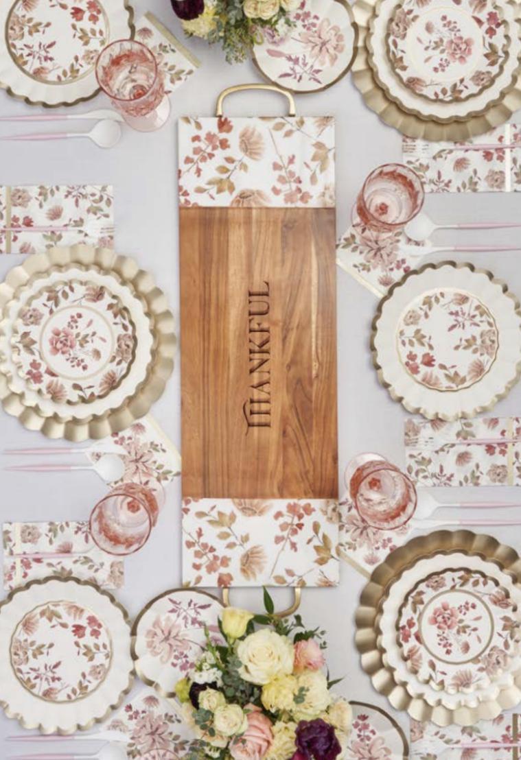 Flower Antique Floral Paper Dinnerware Collection - Set With Style