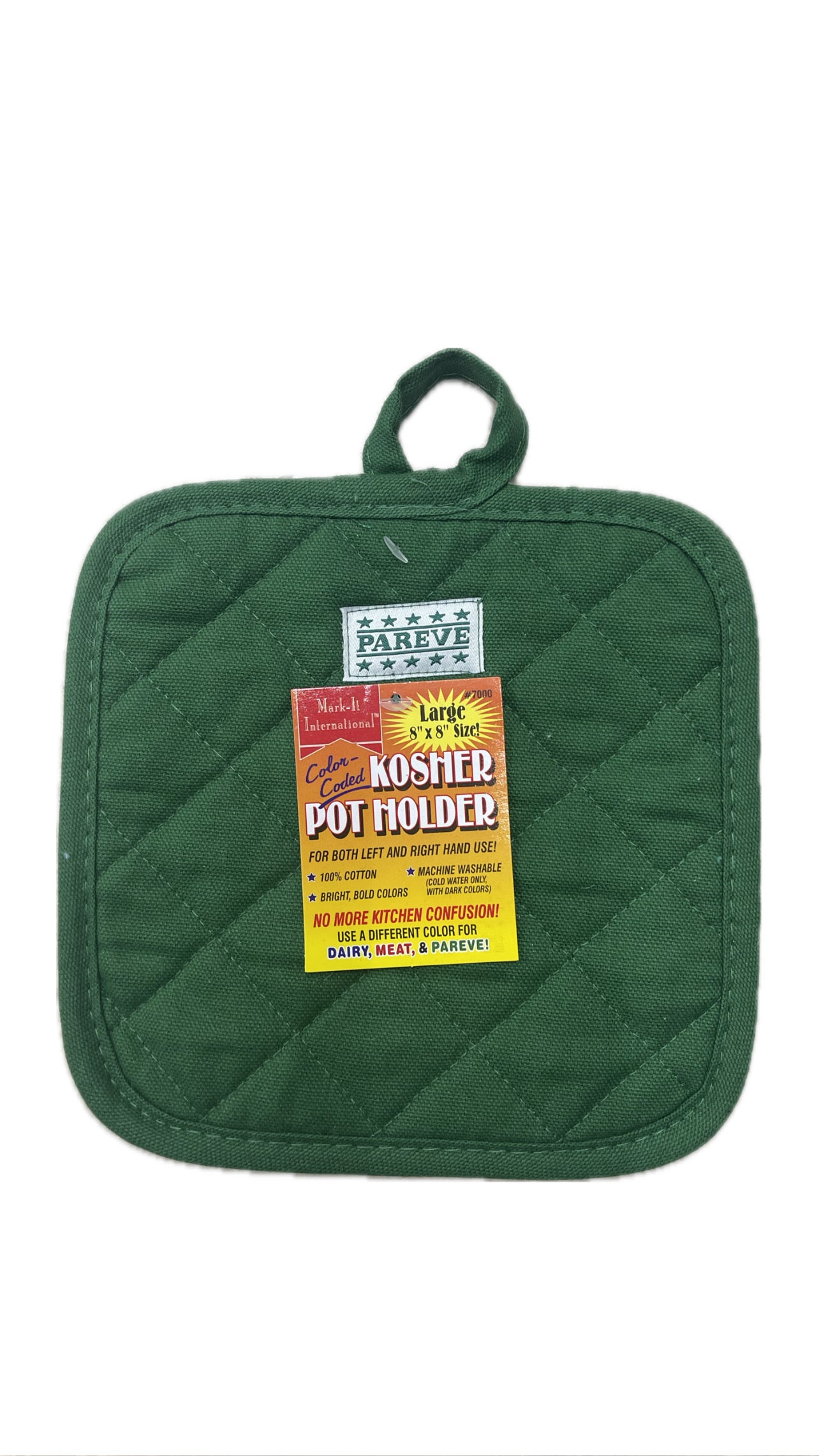 Pareve Green Pot Holder (1 Count)