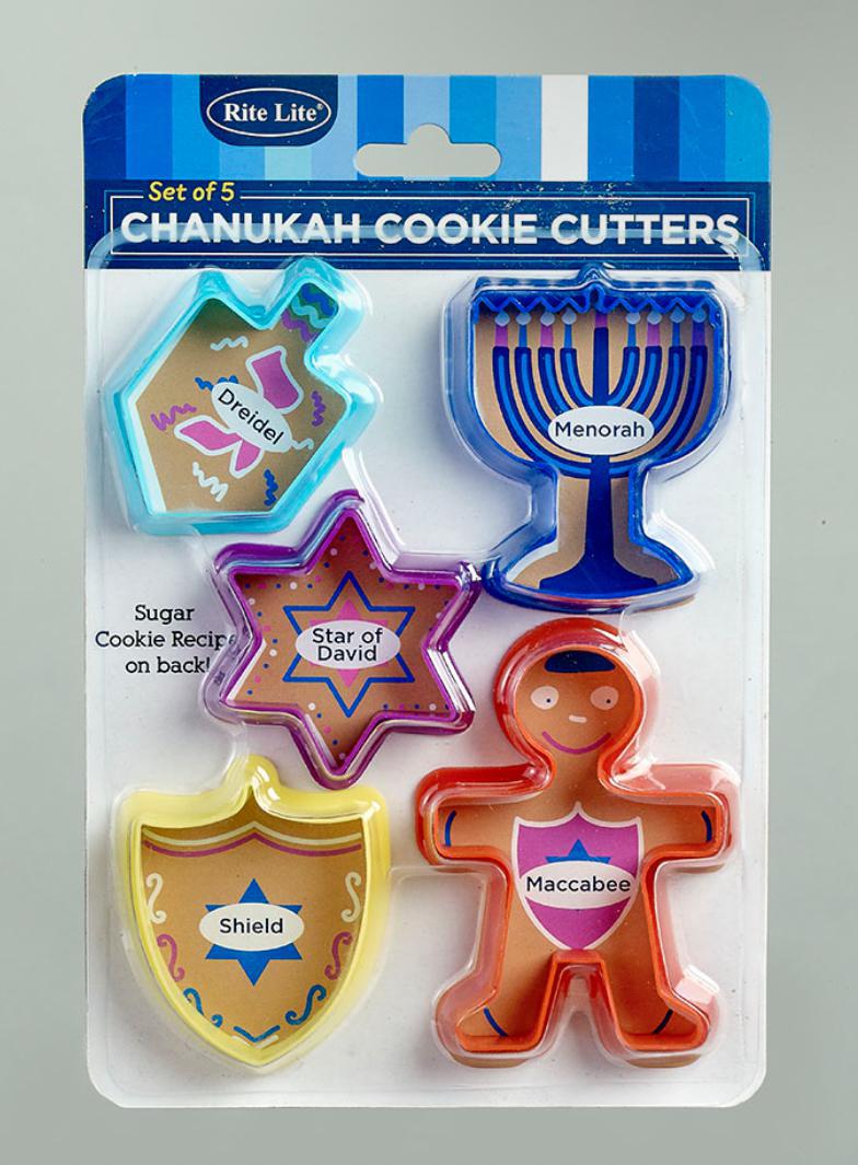 Set Of 5 Plastic Chanukah Cookie Cutters