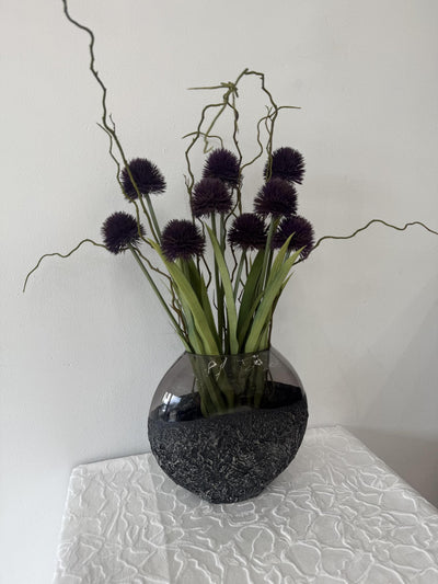 Verdant Violet Faux Floral Arrangement