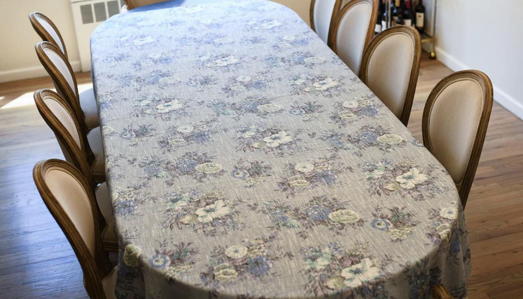 Periwinkle Floral Tablecloth Collection - Set With Style