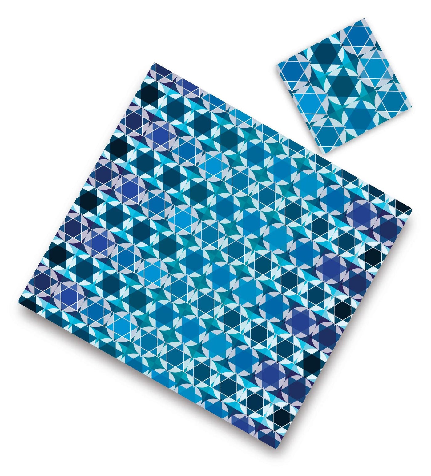 Blue Stars Paper Placemat With Coasters (12 Count)