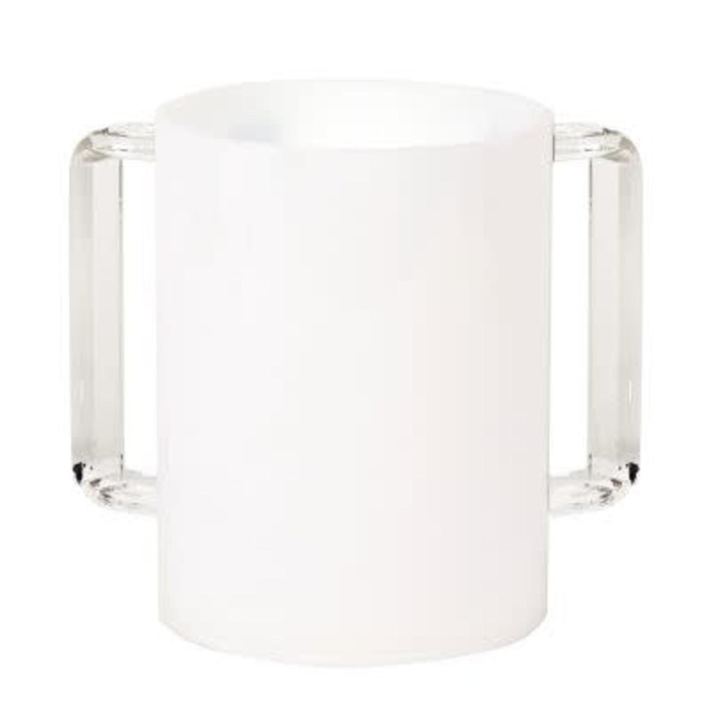 Acrylic White Wash Cup With Clear Handles (1 Count)