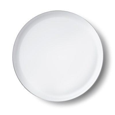 White and Silver Edge Dinnerware Collection