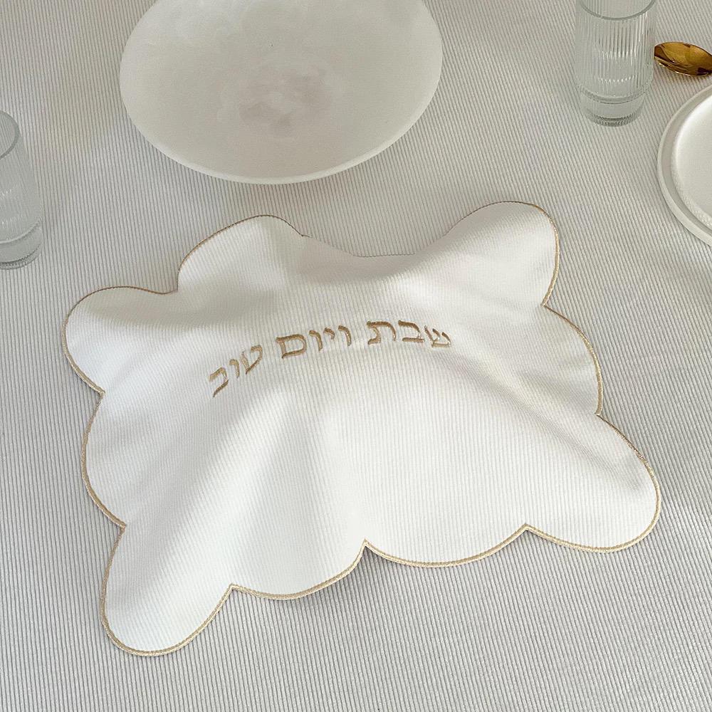 Scalloped Edge Corduroy Challah Cover