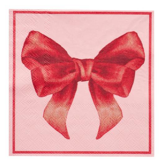 Pink Bows Wavy Paper Plate Collection
