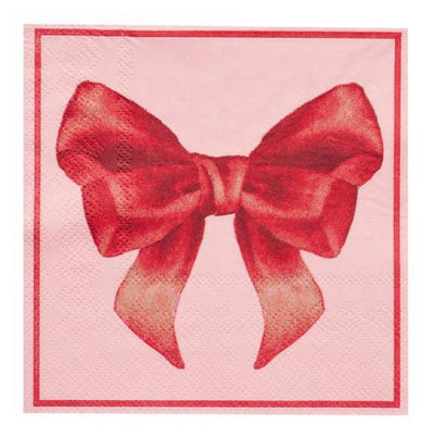Pink Bows Wavy Paper Plate Collection