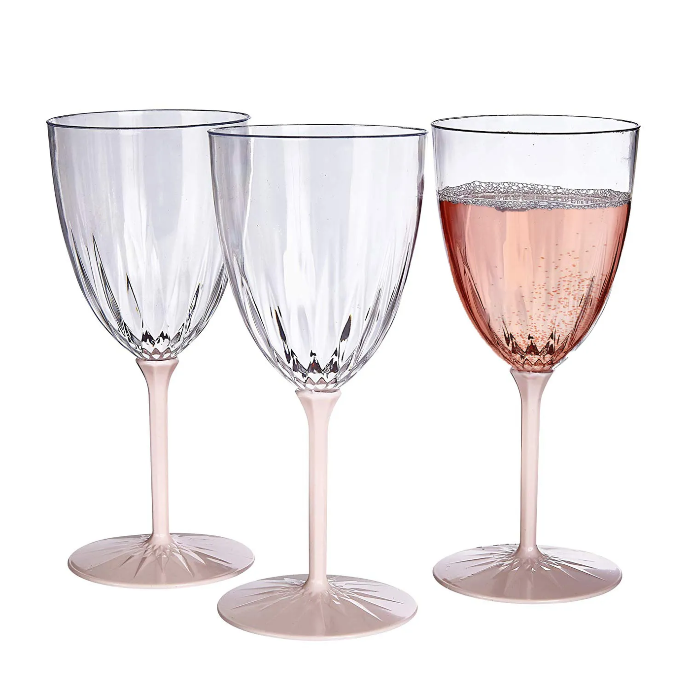 Vintage Blush Wine Glasses (6 Count)